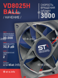 Вентилятор  VD8025H Ball (качения) 12V - st-e.info - Камышин