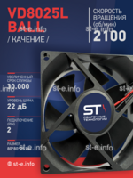 Вентилятор  VD8025L Ball (качения) 24V - st-e.info - Камышин