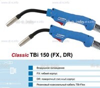 Горелка для полуавтоматической сварки TBi 150-DR-blue-ESG, с поворотным корпусом, длина 3 метра - st-e.info - Камышин