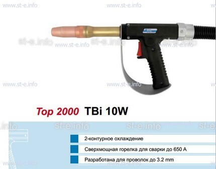 Горелка для полуавтоматической сварки TBiP 10W-black-RWZ (Pistol handle/straight), длина 5 м. - st-e.info - Камышин